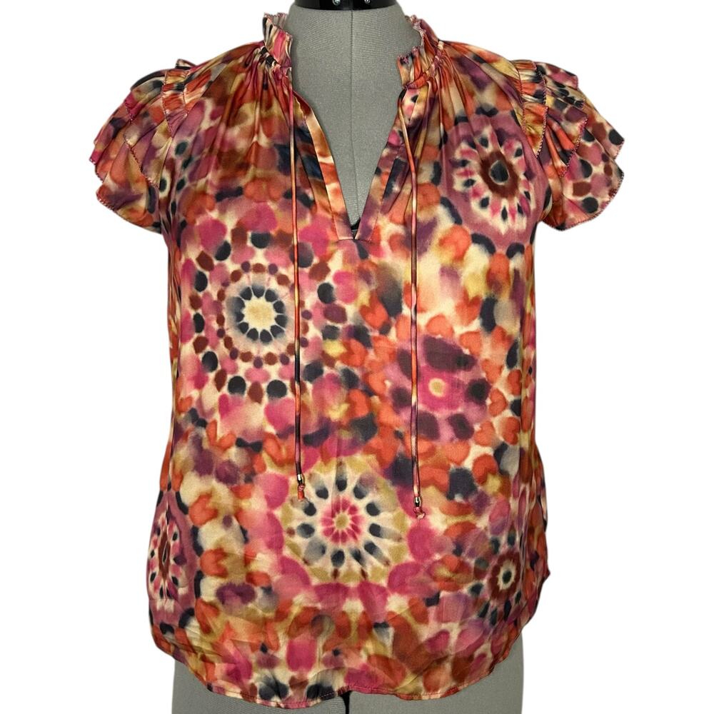 NWT Philosophy Multicolored Tie Dye Blouse Size XS